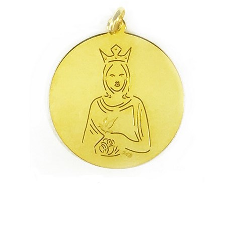 Medalha Rainha Santa Isabel - Espírito Santo | Dourada